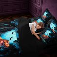 thumbnail image 5 of Manfei Wild T-Rex Animals 7pcs Queen Bedding,Retro Trees Moon Bat Bedding Comforter Set Queen,Blue Black,Black Reversible, 5 of 6