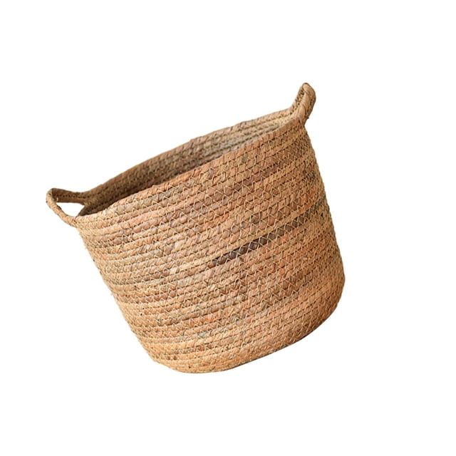 Cesta tejida para plantas, cesta de almacenamiento para flores, para balcón, hogar, sala de estar S