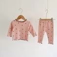 thumbnail image 3 of HIPYLO 2 Piece Sets Girls Loungewear Outfits Cute Ruffle Trim Toddler Girl Summer Casual Clothes Set Crew Neck Tshirts and Shorts/Pants Girls Clothes, 3 of 7