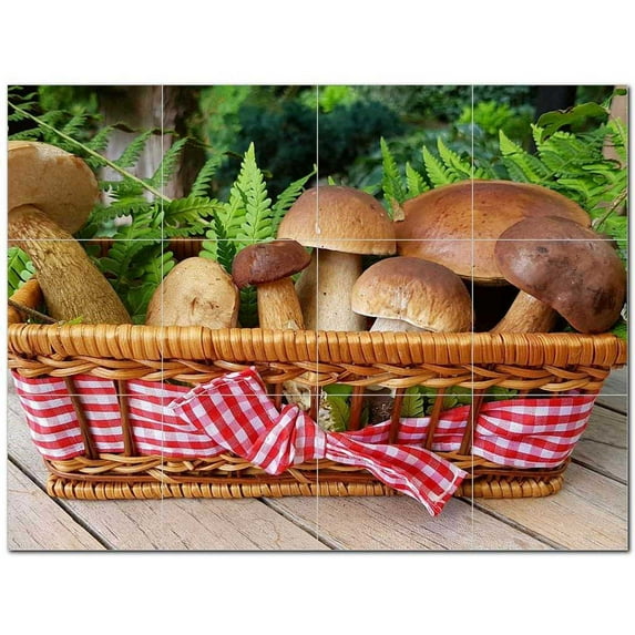 Mushroom Ceramic Tile Mural Kitchen Backsplash Bathroom Shower 401211-XL43