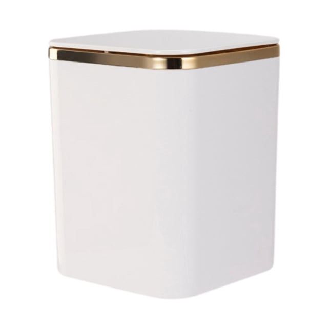 Mini bote de basura, mini cubo de basura, mini cesto de basura para la cocina de la oficina Blanco
