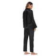 thumbnail image 4 of Conjunto de pijamas suaves para mujer, ropa de dormir sedosa, pijamas de fiesta de manga larga, 4 of 5