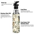 thumbnail image 3 of Yayeee 20oz Insulated Water Bottle Double Wall Stainless Steel with Flip Straw Lid, Green Birds, 3 of 7