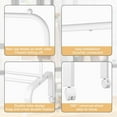 thumbnail image 2 of SUSUZI 51” Double Rod Clothes Rack, Garment Rack with Wheels, Closet Organizer with 4 Hooks and Bottom Storage, White, 2 of 5