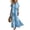 48# Light Blue, variant on Women Linen Sets 2 Piece Outfits Short Sleeve Asymmetrical Shirt Split Wide Leg Pants 2026 Summer Trendy Boho Pant Suits,Yellow XXL