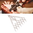 thumbnail image 1 of Equal Distance Measuring Ruler, Practical Portable Stainless Steel Equidistant Ruler High Accuracy Equal Distance Measuring Ruler for Equal Space Divider Leather Belt, 1 of 7
