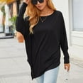 thumbnail image 7 of Zpanxa Fall Shirts Sales Womens Autumn Winter Plus Size Pullover Tops Casual Long Sleeve Blouse Sweatshirt, Black, XXXXL, 7 of 7