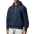thumbnail image 2 of Ceisia Men Waffle Knit Stand Collar Full Zip Fleece Jacket Loose Fit Long Sleeve Pocket Daily Casual Outer Coat Gift, 2 of 9
