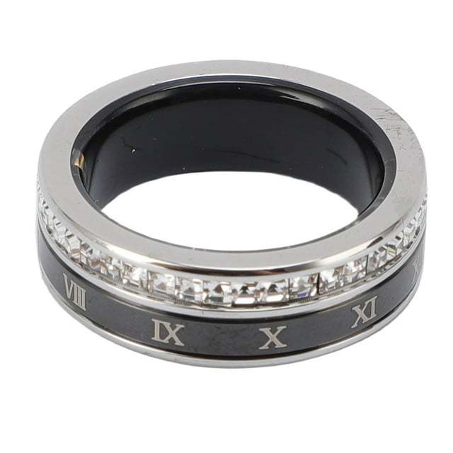Bague Intelligente Bague Traqueur de Mise en Forme Acier Inoxydable IP68 Étanche Compteur de Pas Bague Traqueur de Mise en Forme avec Étui de Chargement pour Hommes Femmes