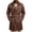 Coffee, variant on GrmtClth Men's Double Breasted Trench Coat Notched Lapel Mid‑Long Belted Windbreaker Long Sleeve Classic Business Casual Overcoat with Pockets
