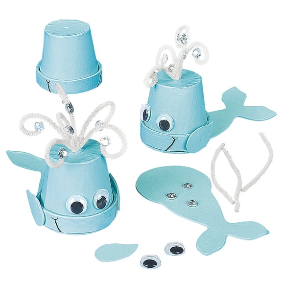 Flowerpot Whale Craft Kit - 12 Pieces