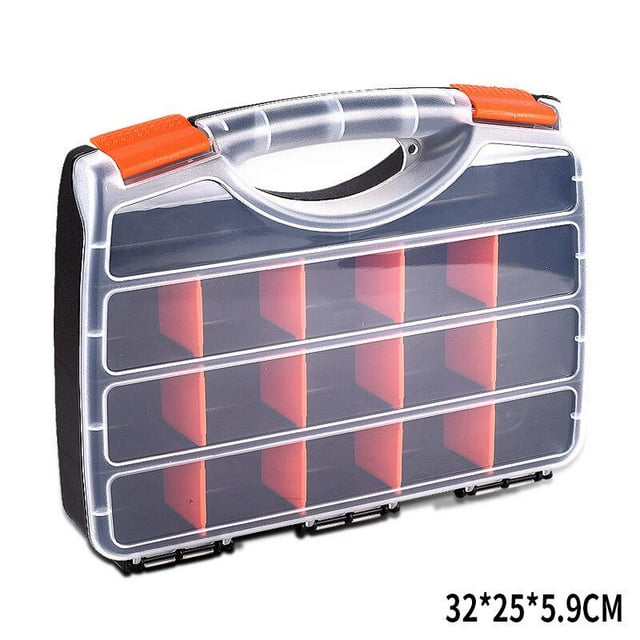Heavy Duty Rolling Tool Box with Foldable Comfort Handle And Removable Upper Storage Box And Storage Box for Closets, Garage Toolbo 32x25x5.9cm