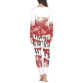 thumbnail image 3 of Suhoaziia Pajamas for Ladies Home Life Elastic Nightwear Size 2XL,Piano Snowflake Fall Clothing Chriatmas Gift Warmth Sweatsuit 2pcs Graphic Long Sleeve Top & Pants, 3 of 5