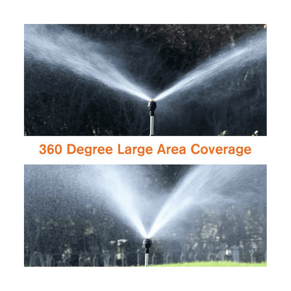 Telescopic Automatic Rotating Sprinkler Tripod Irrigation Artifact with One Sprinkler and Two Nozzles