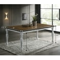 thumbnail image 4 of Roundhill Furniture Salines 31'' Height 5-Piece Dining Set, Rustic White and Oak, 4 of 10