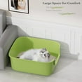 thumbnail image 4 of Large Cat Litter Box High Sided Entry Cat Litter Pan 50 x 40 x 22 CM, Anti-Splashing Deep Tall Cat Boxes for Indoor Cats Basics Kitty Litter Box (Green), 4 of 14