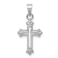 thumbnail image 4 of FB Jewels 14k White Gold Fleur de Lis Hollow Cross Charm, 4 of 4