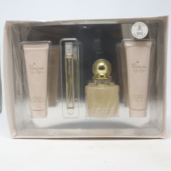 Jessica Simpson Fancy Forever - 4 Pc Gift Set 3.4oz EDP Spray, 0.34oz EDP Spray, 3oz Body Lotion, 3oz Shower Gel