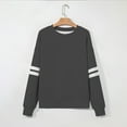 thumbnail image 3 of Womens Plus Size Sweatshirts, Long Sleeve Pullover for Women Fall Fashion Loose Fit Striped Printed Crewneck Sweatshirts, 3 of 4
