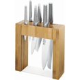 thumbnail image 1 of Global-Ikasu Stainless Steel Knife & Bamboo Block - 7 PC Set, 1 of 5