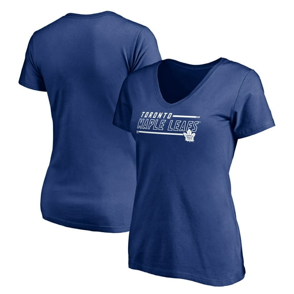 Women's Blue Toronto Maple Leafs Mascot In Bounds V-Neck T-Shirt