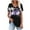 A02-Black, variant on ZVAVZ Summer Shirts for Women Plus Size,Women Floral Prnted Pleated Tees Short Sleeve V Neck Blouse Hawaiian Shirts for Women Clearance Sales Today Black M