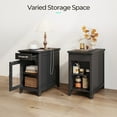thumbnail image 5 of Linsy Home Farmhouse Nightstands for Bedroom Set of 2, End Tables with Usb Ports and Outlets, Black, 5 of 8