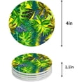 thumbnail image 1 of POGLIP Tropical Plant Leaves Set of 4 Round Coaster for Drinks, Absorbent Ceramic Stone Coasters Cup Mat with Cork Base for Home Kitchen Room Coffee Table Bar Decor, 1 of 5