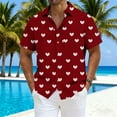 thumbnail image 2 of Maean Valentine's Day Tops for Mens Big and Tall Short Sleeve Shirts Vacation Beach Casual Summer Tee S-5XL, 2 of 5