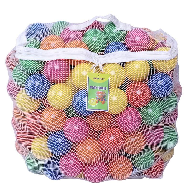 Click N' Play Value Pack 1000 BPA Free Crush Proof Plastic Ball 6 Bright Colors 
