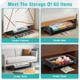 thumbnail image 3 of Under Bed Storage Containers, 4 PK Under Bed Shoe Storage With Wheels,Under Bed Storage Bins Drawer For Clothes, Blankets And Shoes, Bedding,Black, 3 of 8
