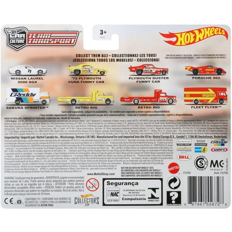 Hot Wheels Porsche 962 & Fleet Flyer Premium Collector Vehicle