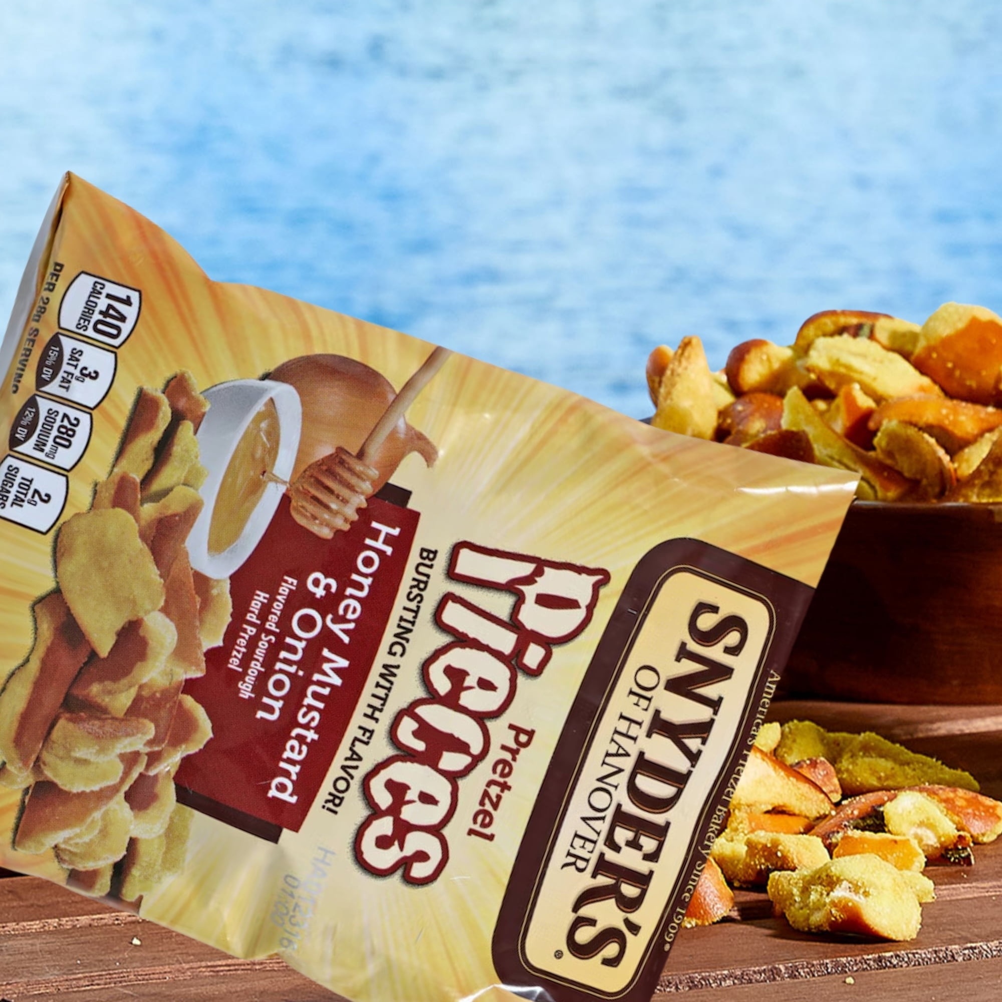 hard pretzels and mustard