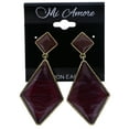 thumbnail image 2 of Mi Amore Drop-Dangle-Earrings Purple/Gold-Tone, 2 of 2