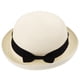 thumbnail image 1 of BRIGHTFUFU Sombrero de paja con ala ancha enrollable y lazo para mujer y niña, ideal para el verano, ideal para playa (blanco cremoso), 1 of 7