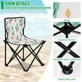 thumbnail image 4 of 600D Oxford Camping Chair Portable Foldable Chair Supports 220 lbs for Picnic, Fishing, Backpacking Peach Holly Leaves and Berries, 4 of 8