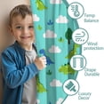 thumbnail image 3 of Blackout Kids Curtains,LightBlue Cartoon Dinosaurs Trees Clouds Pattern Childrens Insulated Curtains Set Of 2,Bedroom Essentials,Toddler Room Decor 42"x54", 3 of 5