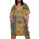 thumbnail image 1 of Vestido de bolsillo suelto con tótems de Alaska, vestido de noche de lujo para mujer, ropa de mujer, vestidos, 1 of 7
