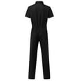thumbnail image 5 of Hvyesh Mens Workwear Coveralls Work Mechanic Jumpsuits Short Sleeve Coverall Work Wear Loose Solid Bib Overalls, 5 of 6