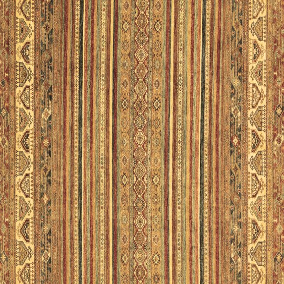 Ahgly Company Indoor Square Abstract Brown Modern Area Rugs, 8' Square