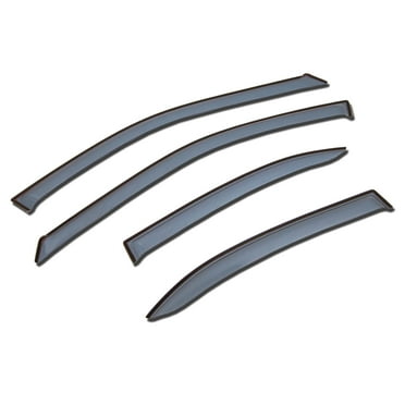 TuningPros LGWV-622 Outside Mount Light Grey Window Visor 4 Pcs Set For 2007-2010 Chevrolet Aveo5 Hatchback