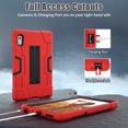 thumbnail image 6 of K-Lion Rugged Case for Lenovo Tab M9 (TB-310FU, 2023 Released) with Stand, Heavy Duty Military Grade Drop Protection Shockproof Cover,Red + Black, 6 of 7