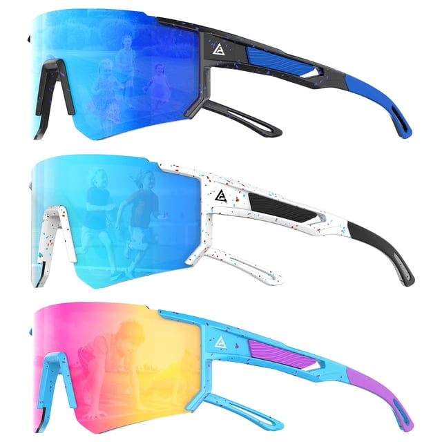 Lentes de Sol QALLY para Niños con Protección UV400 para Béisbol, Edades 4-14