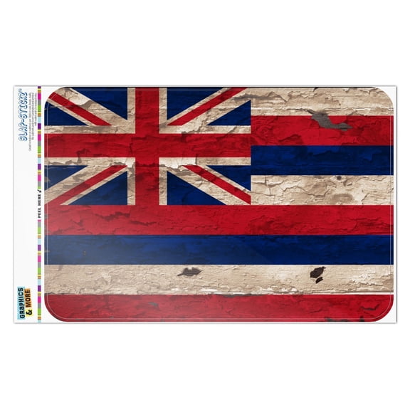 Rustic Distressed Hawaii State Flag Home Business Office Sign