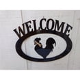 thumbnail image 1 of The Lazy Scroll roosterwelcome Rooster Metal Welcome Sign, 1 of 1