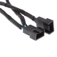 thumbnail image 4 of 1 a 3 Conector de alimentación de ventilador de computadora con divisor de 4 piezas con chaqueta negra Yotijar Cable del divisor del ventilador, 4 of 7