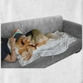 thumbnail image 5 of Corgi Soft Flannel Fleece Throw Blanket, Welsh Breed Dog Friend Illustration with Typography, Cozy Plush for Indoor and Outdoor Use, 60" x 80", Orange White, by Ambesonne, 5 of 5