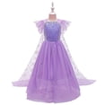 thumbnail image 1 of Girls Sequins Princess Elsa Costume Birthday Party Christmas Fancy Dress, 1 of 8