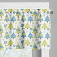 thumbnail image 3 of Ambesonne Christmas Valance Pack of 2, Trees and Presents, 54"X12", Sky Blue Yellow Green, 3 of 5