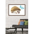 thumbnail image 4 of Cute Hedgehog - Hi! Wall Poster, 22.375" x 34" Framed, 4 of 6